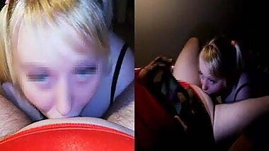 White whore suck fat cock