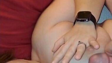 Monday morning titty fuck. I love cum on my tits