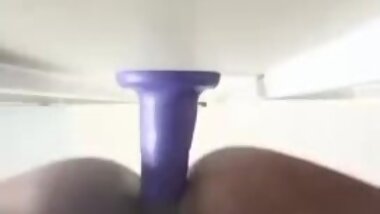 Bbw squirting from anal with 8 inch dildo