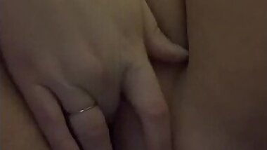 Pumping my clit to orgasm