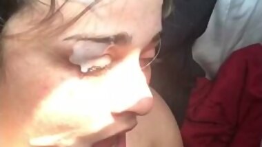 Tatted hot Bbw milf begged her BBC stepson to cum all on her face after fucking