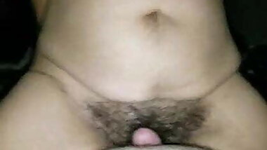 Hairy Latina MILF rides me hard