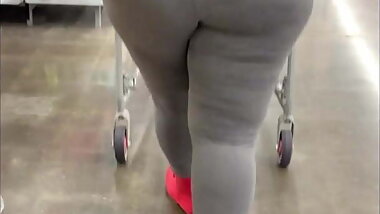 Big Round monster Bubble in grey sweatpants walking sexy