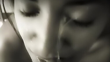 Jizz drips from her face