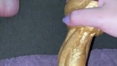 Screaming Squirt with New Bad Dragon Dildo