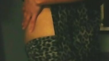 Milf strip teasing with ass shake and nip slip