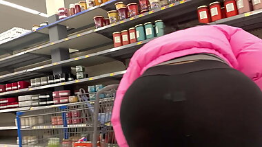 Black bbw milf sexy see through leggings bending booty