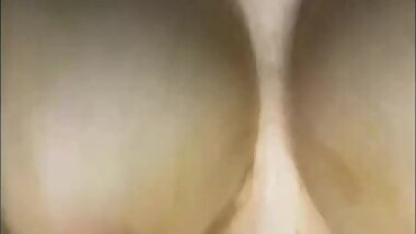 Chubby Bbw rubbing BBQ all over her big pale boobies