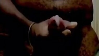 Mature Black stroking bbc dick in sink