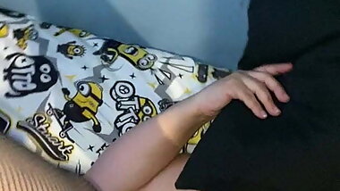 Fucking my bbw wife in stockings and heels, legs open