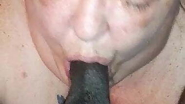 First, she sucks the balls!!!