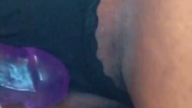 dildo rubbing on my wet clit