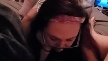 SlutWife Naya Sucks Hubbys Cock Like a Machine