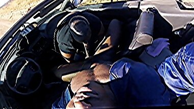 Bbw thot sucking BBC behind her momma house THROATPIE