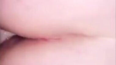 Cummed all over his cock, doggy style in the woods