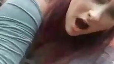 Chubby slut fucked outdoors