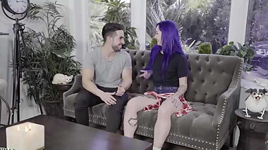 Chubby brunette girl likes it how my cock tastes