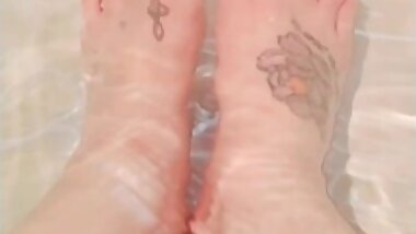 Worship my wet little feet