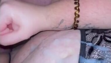 RouxnBoux- BBW Jerks of cock and keeps going after cumshot