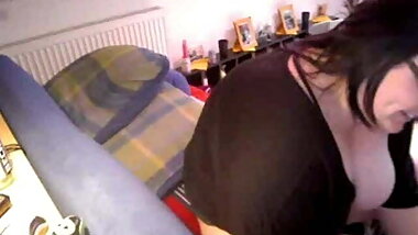 Hot Fat BBW GF masturbating on the couch-1