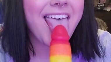 BBW xxKittens deepthroats dildo POV BJ
