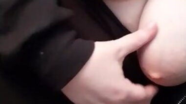 Pink hard nipple play