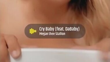 Blonde, thick, big titty milf playing in the bubble bath