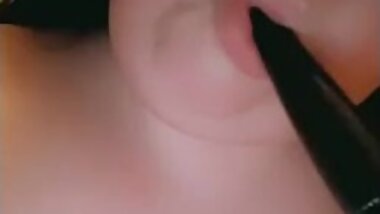 Licking pussy juices