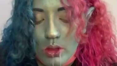 Pov Elf girlfriend blowjob facial (cumshot)