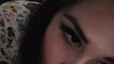 BBW submissive Neko girl xxkittens Pov blowjob with nipple clamps & collar being a good pet cumslut