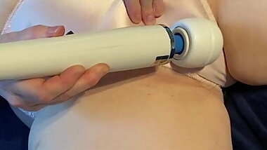 Preschool teacher wife using her Hitachi