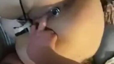 Getting BBW wet with Dildo then fucking her tight pussy