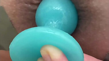 Submissive anal whore masturbating