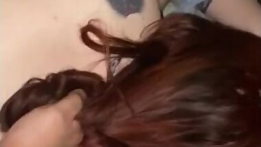 My boyfriend cums on my ass!