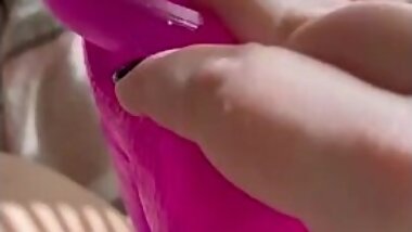 BBW POUNDS PUSSY WITH HUGE DILDO