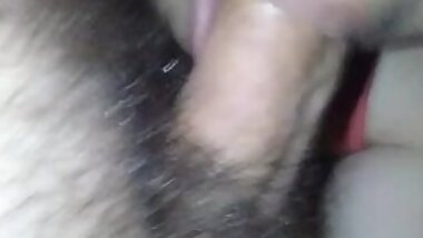 Asian BBW sucking white dick