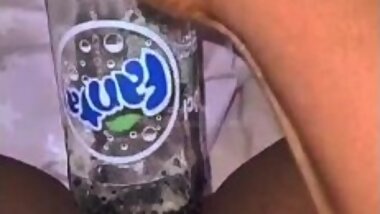 Watch me fuck this big glass bottle - I could feel it deep in my soul