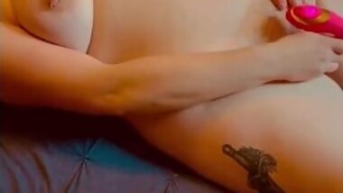 Intense Loud Orgasm with Vibrator After We Play Together