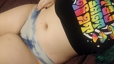 Shy BBW touching herself