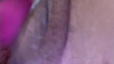 Playing with my creamy pussy up close and personal