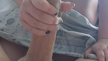 Huge tits, handjob, bbw