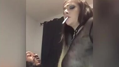 Smoking a cigarette while riding his bbc (snippet from video dropping tonight)