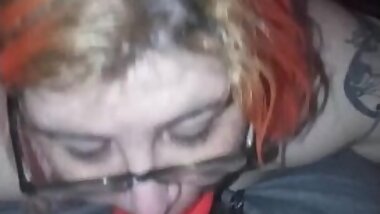 Foxy Bbw Blowjob In New Mouth Gag