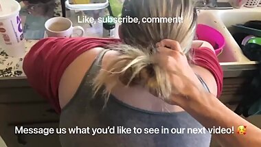 Quickie in the kitchen!