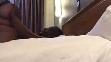 BBW CUBAN WIFE CLIMBS ON TOP AND RIDES BOUNCES ON BBC