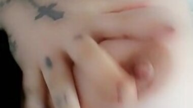 Tattooed big titty babe