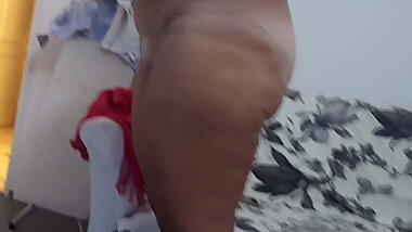 Bbw Gf shows her big meaty pussy, big ass