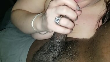 Naughty Renizzle slurps the dick and gets her pink pussy fucked