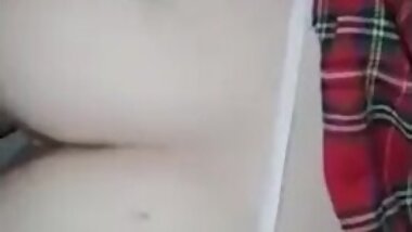 Schoolgirl fucked doggystyle