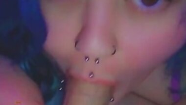 Goth Queen sucking late night cock (join my onlyfans for more)